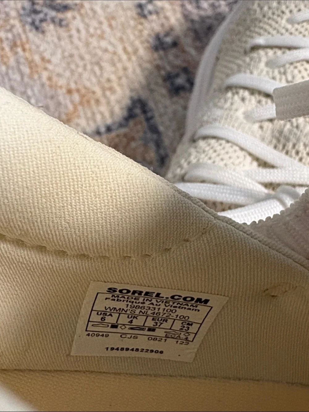 Sorel Women's Knit Athletic Sneakers in Cream/White